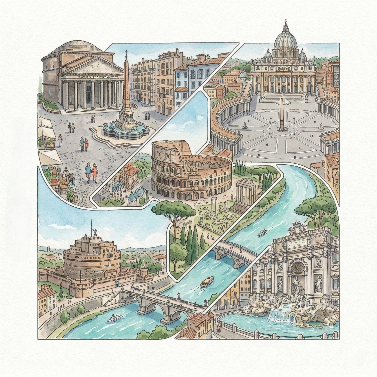 Collage Rome Space Journey